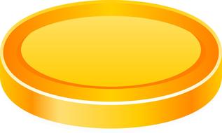 coin money orange yellow
