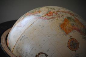part of the surface of the globe
