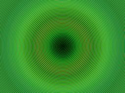 Design with green, orange and black circles
