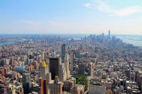 World Trade centre in downtown, top view, usa, manhattan, Nyc
