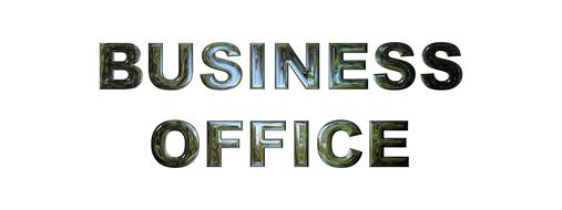lettering business office on a white background