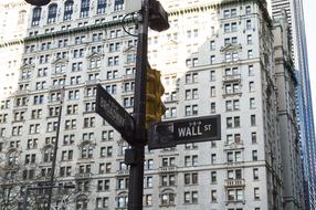 Wall Street sign in New York