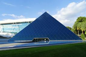 Building Architecture Pyramid blue