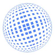 blue geometry on the ball as an illustration