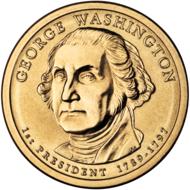 Dollar Coin with George Washington portrait