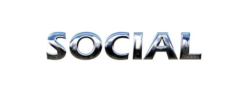 social on white background