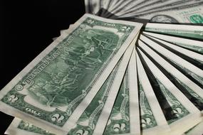photo of a fan of dollars
