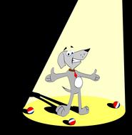 clipart of pet dog talent at theater