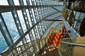 Modern Glass Architecture in ship