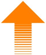 arrow up business orange drawing