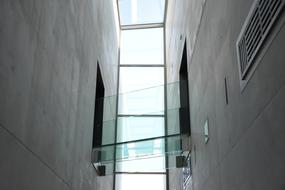 Buildings, with the transparent windows, with the light