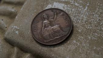 weathered coin