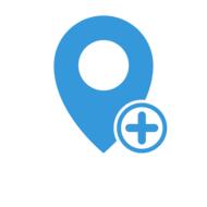 location symbol on white background