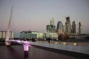 Puerto Madero waterfront at dusk, Argentina, Buenos Aires