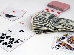 gambling, playing Cards and Money