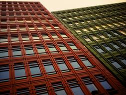 Close-up of the colorful and beautiful, shiny buildings in London, England, United Kingdom