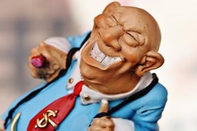 comic businessman figurine