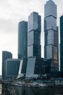 skyscrapers in Moscow city in Russia