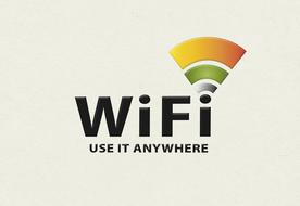 wi-fi logo on white background