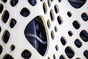wall of contemporary building facade in Dubai