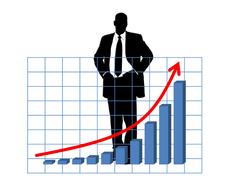 businessman and chart