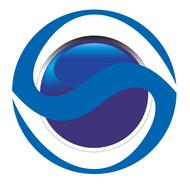 business logo design blue drawing