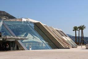Grimaldi Forum, futuristic building of conference and congress centre, monaco