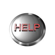 help button on white background