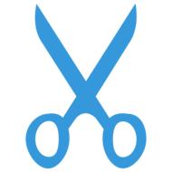 blue scissors icon