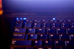 closeup view of Laptop Computer Keyboard