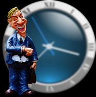 Time Is Money Businessman clay figure