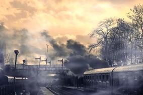 Clouds over Railway Train