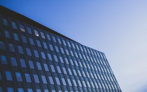 Glass Building in city