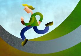 runner as abstract illustration