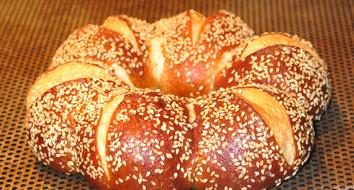 wreath as an appetizing pastry