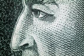 banknote in detail close-up