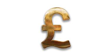 golden pound sign