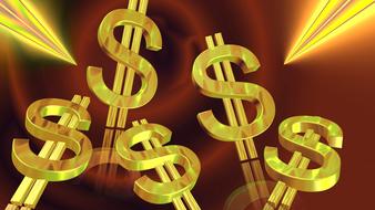 gold dollar signs