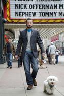 man walking with dog