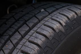 car tire pattern close up
