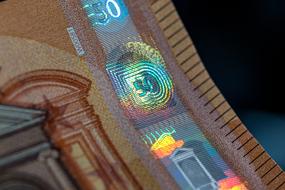 color sign on a banknote