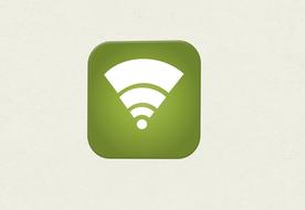 green and white wifi logo