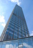 skyscraper under the blue sky Frankfurt