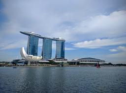 modern waterfront building in singapore