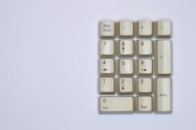 keyboard with numbers