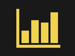 yellow graph on the black background