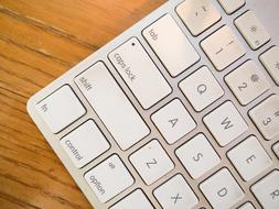 white Keyboard of laptop computer