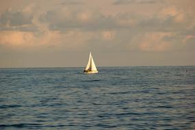 Boat Traffic ocean at sunset