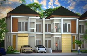 contemporary suburban houses, render