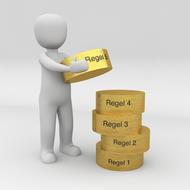abstract person stacking golden coins, 3d render
